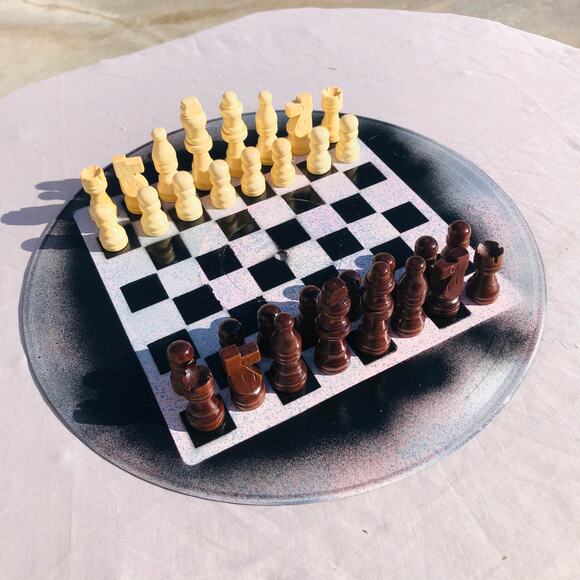 Vinyl Chess Set - Speckled Drizzle - Picture 8 of 11
